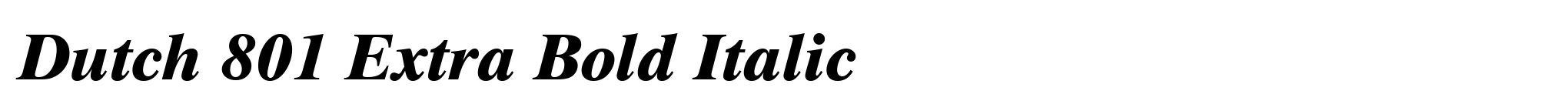 Dutch 801 Extra Bold Italic image